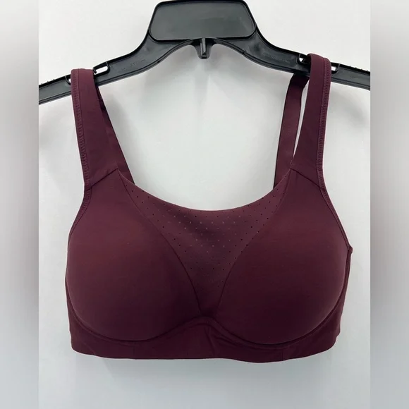 Lululemon Run Times High Support Sports Bra Size 34D Color Burgundy - Picture 7 of 12
